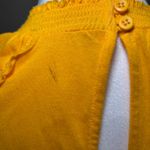 Urban Outfitters  Yellow Gold Candace Babydoll Top Large Cotton Keyhole‎ Opening Photo 8