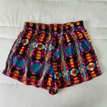 Vintage Y2K Deb 1X Geometric Aztec Print Shorts – High Rise, Elastic Waist Orange Photo 6