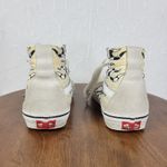 Vans Unisex Sk8 Hi Mens Skate Shoes 8 Cream Suede Checker Flame Classic Sneaker Photo 4