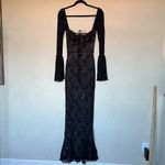 House Of CB ‘Delilah’ Black Long Sleeve Lace Maxi Dress NWOT Size S Photo 4