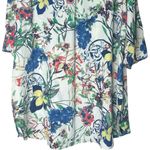 Fig and Flower Floral Print Women's Blouse Top 2X Blue Photo 8