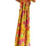 Show Me Your Mumu  Pink and Yellow Floral Midi Dress Photo 7