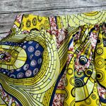 Brand Unknown Women's Paisley Skirt XXL Double Extra Large Yellow Red Blue Satin Photo 4