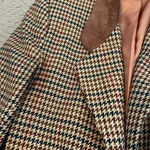 Talbots  Houndstooth Blazer Brown size 4P Photo 4