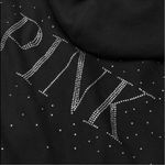 PINK - Victoria's Secret PINK Victoria’s Secret Everyday Black Rhinestone Fleece Cropped Hoodie XS Photo 3