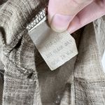 Blanque Size 1‎ Medium Brown Linen Long Sleeve Oversized Top Button Lagenlook Photo 6