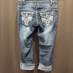 Angels Jeans Blue Ankle Cropped Denim with Whiskering, Size 7 Photo 4