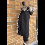 Authentic postcard fox fur jacket size 8 Black Photo 8