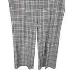 Loft  Plaid Wide Leg Crop‎ Pants Gray Pink Size 14P Career Casual Office Preppy Photo 6