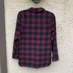 BP Nordstrom Purple black wool blend plaid button down shaket flannal XXS Photo 2