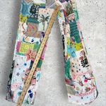 Vilagallo Denpasar Patchwork‎ Viscose Tapered Trouser Crop Pants EU 42 US 10 Photo 5