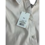 A New Day faux leather long sleeve shirt sz XXL creme button up NWT Photo 4