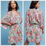 Maeve Anthropologie siya kimono dress Abstract Boho V Neck size 2 flowy Photo 1