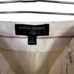 Banana Republic Women Sz 4 White Pinstripe Reegan Fit Fully Lined Linen Pants Photo 5