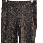 89th & Madison Women's M Snake Skin Print Jeggings Black Stretchy Fit Gray Size M Photo 1