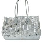 Furla  Light Blue Laser Cut Perforated Tote Bag Photo 0
