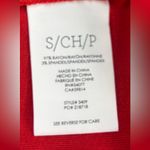 CAbi  S Scoop Neck Long Sleeved Vibrant Red Top Photo 6