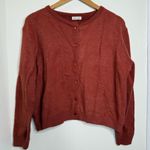 Main Strip  Button Front Sweater Women’s Size Medium Boxy Fit Soft Photo 4