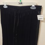 Trouve women's navy velvety velour side stripe soft stretch pants ( 32" inseam ) Blue Photo 3