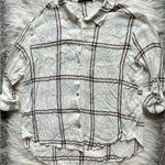 Jane and Delancey Plaid crinkle boyfriend button shirt Photo 0