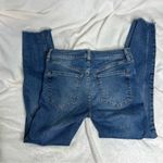 Free People  | Button Fly Skinny Jeans with Distressed Hem Photo 5