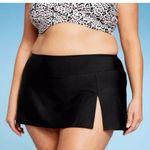 Kona Sol  Women's Black Swim Skirt Skort High Coverage Bathing Suit NWT 2x Photo 0