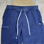 FIGS  Women’s Yola Skinny Scrub Pants Pull On Drawstring Mid Rise in Navy XL Photo 3
