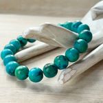 Vivid Stone Stretchy Beaded Bracelet Green Photo 3