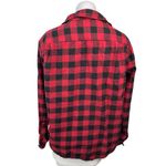 Uniqlo Red Black Flannel Plaid Checkered Button Down Long Sleeve Shirt Top Sz M Photo 1