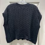 TALULAH  Black Knit Oversized Sweater Vest Size: M Photo 4