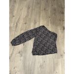 Saylor  Yael  one-shoulder top in a black and pink  floral print. Size XS Photo 4