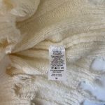 Double Zero Cream Thick Knit Ribbed Frayed Hem Sweater Cardigan Photo 8