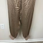 Rich & Skinny  Gold Silk Joggers in Size Large Photo 6