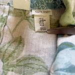 Joie  Floral Linen Blazer Jacket Green and Cream One Button Womens Size Medium Photo 7