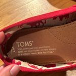 Toms Tom’s Flats Women’s 7W Red Canvas Redondo Slip-On Casual Comfort Shoes Photo 4