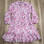 ZARA  White Pink Floral Dress Women’s Large Photo 1