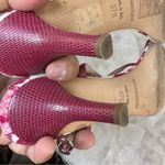 Burberry Burgundy Floral Women Shoes SZ:7 Photo 6