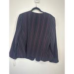Bar III bar‎ III Women's 2X Black Purple Pinstripe Blazer Business Career Jacket Photo 2