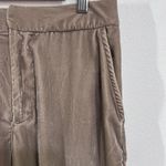 Gap Pants Women 4 Gray Velvet Velour Wide Leg Pants Pockets Mid Rise Classic Photo 5