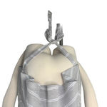 Urban Outfitters  Lumiere Paloma Stripe Ruffle Back Tie Waist Tee T-shirt Size L Photo 3