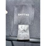 Smythe Long Sleeve Ruched Top w/ Front Zipper & Shoulder Pads SZ 2 Black Blazer Photo 4