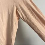Tory Burch Lidia Long Sleeve Ruffle Polo Shirt Top Pale Pink Gold buttons size S Photo 5