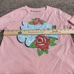 Rowdy Sprout Janis Joplin Rose Long Sleeve Rib Tee in Blush Teen Size 18 (L) Pink Photo 7