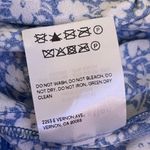 Reformation  blue white floral elastic waist adjustable strap crop top size 4 Photo 5