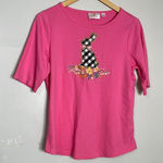 Quacker Factory  Easter Bunny Rabbit Pink Top‎ Photo 0