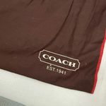 Coach  Dust Bag Brown Red Drawstring Large 18 x 23 Storage Cotton Photo 2