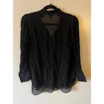 Massimo Dutti  Sheer Polka Dot V-Neck Blouse Photo 2