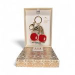 Haute Hippie Style Red Cherry Bag‎ Charm Keychain Hand Beaded Gold Photo 2