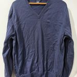 Brooks Brothers Sweater Mens L‎ Dark Blue Long Sleeve Sweater Supima Cotton V Q Size L Photo 0