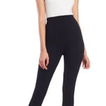 Amanda Uprichard  Malta Pants Black High Waist Split Hem Ribbed Size Small Photo 0